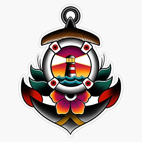 EB Store Old School Tattoo Design Vinyl Waterproof Sticker Decal Car Laptop Wall Window Bumper Sticker 5''