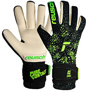 Reusch Pure Contact Gold griffige Torwarthandschuhe Herren und Frauen Fußballhandschuhe für Erwachsene geeignet für alle Wetterbedingungen und Spielfeldoberflächen
