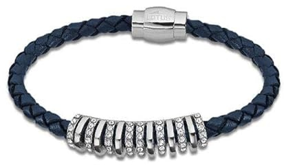 LOTUS STYLE Pulsera Mujer de Piel - Sofisticado Brazalete con Pulido y Acabado Refinado - Special Prices 20 cm - Ideal para Regalo de Cumpleaños - Aniversario - Ocasiones Especiales - LS2083-2/2