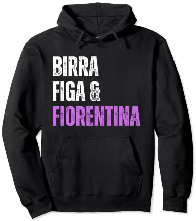 Fiorentina Birra Figa Divertente Sono un Uomo Semplice Viola Felpa con Cappuccio