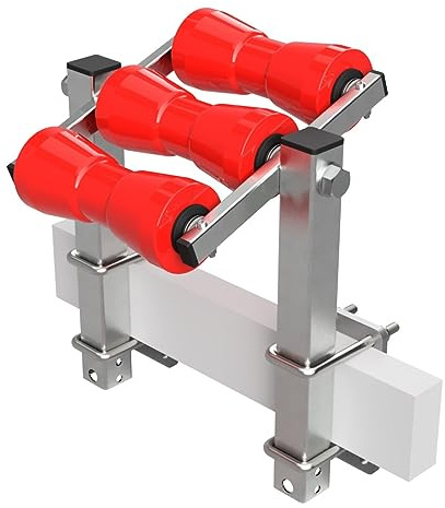 SUPROD Kielrollenwippe Slipwippe Sliphilfe Bootstrailer Auffahrhilfe Polyurethan RKKEZ-T-3-TPU, rot