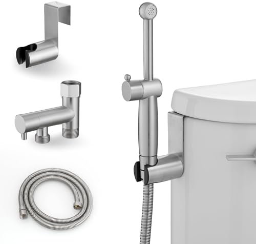 Greenspring Handheld Bidet Sprayer Attachment for Toilet, Brushed Nickel