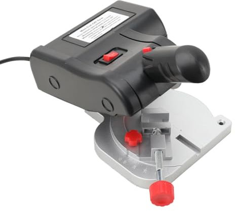 YILIKISS Mini troncatrice da 220 V, troncatrice, 6000 giri/min, piccola sega circolare da tavolo, in acciaio, lama per sega circolare in acciaio, 45° per legno e metallo