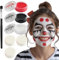 Festicy Maquillage Carnaval pour Visage et Corps Set I 3 couleurs (noir, rouge, blanc) 20g par couleur I 3 éponges & 1 pinceau I Maquillage Carnaval Enfant 2025, maquillage enfant carnaval