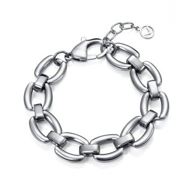Viceroy - Pulsera de Acero Colección Laura Escanes - con Eslabones Grandes - de Mujer - Largo 17,5 + 2 CM de Extensión 75365P01000, Estandar