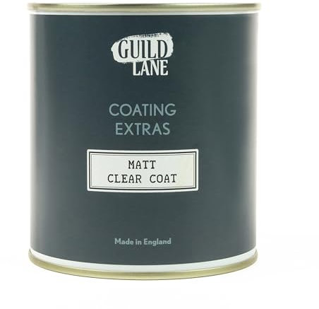 Guild Lane Clear Top Coat, Matt Finish 500ml – Scratch-Resistant & Durable Sealer for Furniture & Crafts, Multi-Surface, Easy Application, Vegan Formula, Exceptional Coverage