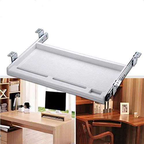 Tastaturablage für Computer unter dem Schreibtisch, Ablage, Schubladen-Komplettset, ausziehbare Tastaturablage für unter dem Schreibtisch/Weiß/51,5 x 27 cm