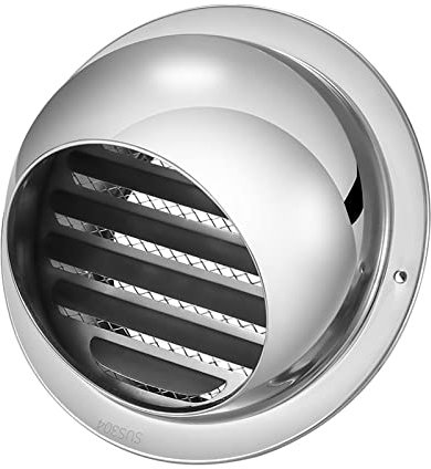 Cubierta de rejilla de ventilación de acero inoxid Persianas de acero inoxidable La malla densa incorporada evita el reflujo del agua de lluvia, for campana extractora y aire acondicionado(300mm(118.1
