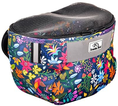 Remobia Hicol Kids Bike Basket,Durable Front Frame Bicycle & Scooter Basket Bag,Waterproof Fabric Bicycle Handlebar Bag for Boys, Girls, Toddlers with Zipper Mesh Lip(Flower)