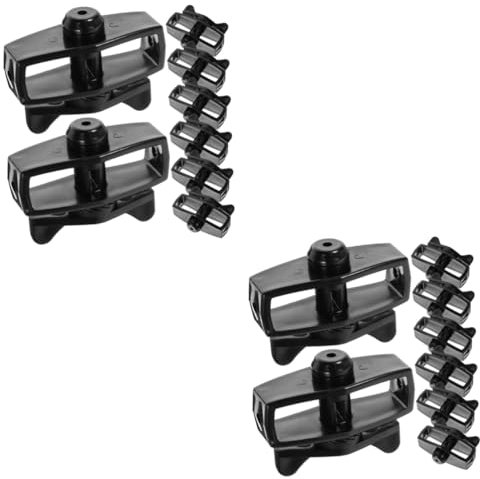 Kisangel 16 STK Zaunspanner Seil Spanner drahtspanner Stabiler Spanner Gartenzaun Schwerer Metallkabelspanner Seilzugspanner Werkzeuge zum Spannen von Drähten Zaundrahtseilspanner Abs Black