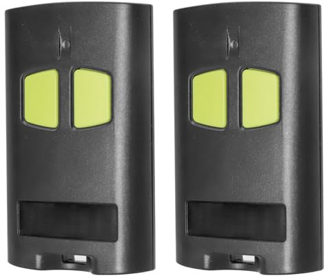 Lot de 2 télécommandes 433 MHz pour Ouverture de Porte de Garage to.GO 2VA/4VA, to.GO 2WV/4WV, IO.2WV LO.T2WMR, T2 WV, T4 WV, Cupido-2, Cupido-4, 2 canaux, Rolling Code, télécommande portative (2)