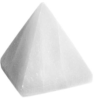 NKlaus Pirámide de selenita 5 x 5 cm – Piedra curativa para reiki, armonización de chakras y meditación, ideal para el trabajo energético, limpieza espiritual y Feng Shui