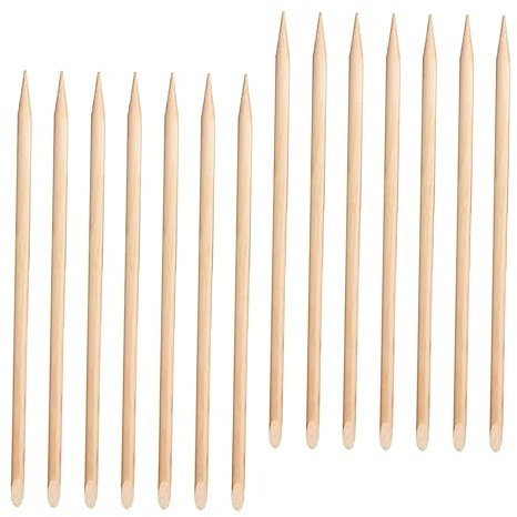NOLITOY Palitos para Cutículas de Uñas Desechables de Madera Doble Punta para Manicura y Pedicura, 100 Piezas, Material Sintético, Ideales para Viajes y Cuidado Profesional