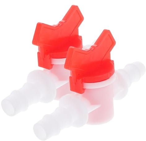 iplusmile 2pcs Water Flow Control Valve Hose Barb Connectors Plastic Shut-off Switch for Drip Irrigation Garden Hose Use