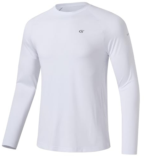 Huayuzh Herren UV-Schutz Rashguard UV Shirt UPF 50+ Langarmshirt Schwimm T-Shirt Schnelltrocknend Atmungsaktiv Surfen