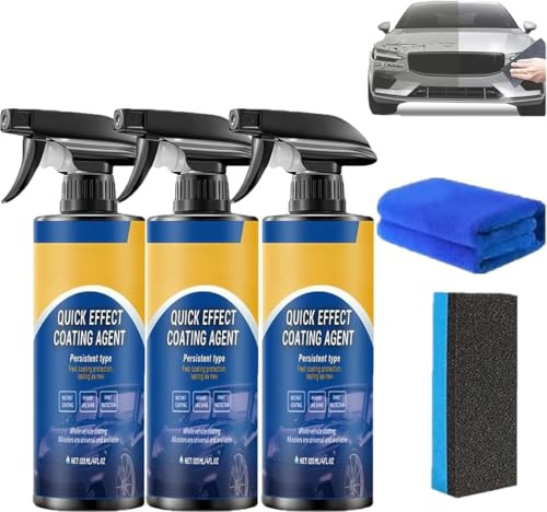 Quick Effect Coating Agent Spray, 3 in 1 Hochschutz-Auto-Beschichtungsspray, Autos Kratzer Entferner, Auto Nano Beschichtungs spray, Beschichtungsspray Autolack (3 PCS)