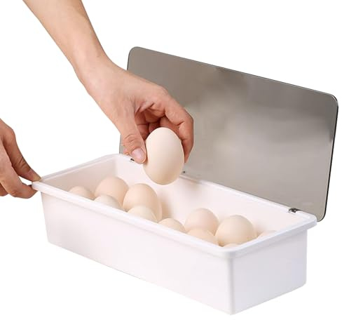 Portauova per Frigorifero,Contenitore per Uova 12 Scomparti Portatile | Organizzatore per Cucina Dispensa Cassetto Risparmio Spazio Contenitori