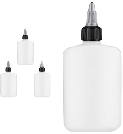 1. Confezione da 4 dispenser di olio in HDPE da 120 ml, bottiglie per condimenti a prova di perdite con beccucci per distributori di olio per uso alimentare da cucina e da esterno