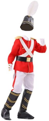 Casiler Disfraz De Soldado De Juguete De Cascanueces para Niños, Uniforme De Soldado De Juguete De Cascanueces, Disfraz De Halloween