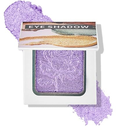 Erinde Ombre à Paupière Pailleté Violet, Fard à Paupière Pailleté à Finish Holographique, Couleur Intense & Longue Durée, pour un Maquillage qui Se Transforme au Fil de la Lumière #01