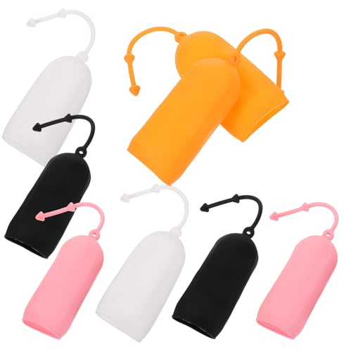 ABOOFAN Copri Bottiglie per Uso in Viaggio per Contenitori di Shampoo e Lozione 8 Pezzi Elasticizzati in Silicone Anti-perdita da Viaggio
