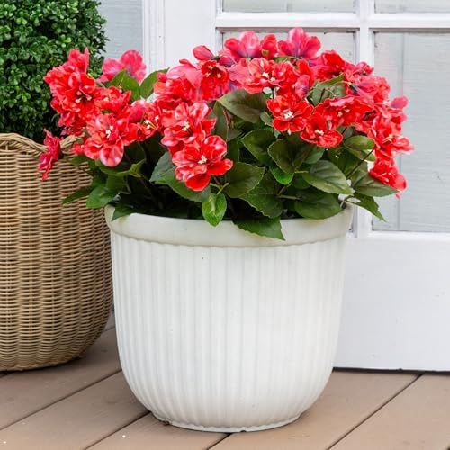 Nearly Natural 19in. UV Resistant Artificial Azalea Bush (Indoor/Outdoor) - Set of 3