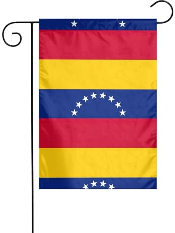 Bandera de Venezuela con impresión vertical de doble cara de 12 x 18 pulgadas, bandera decorativa para interiores y exteriores, banderas de jardín