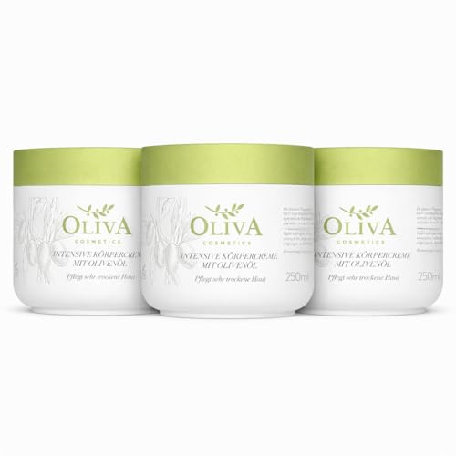 Oliva Cosmetics Intensive Körpercreme mit Olivenöl, 3x250ml