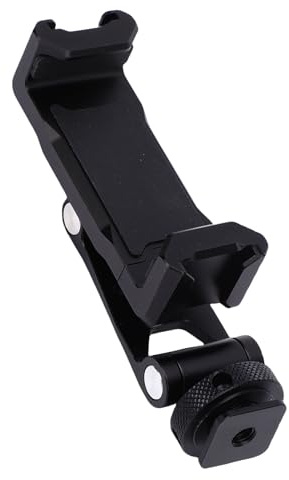 Bewinner Supporto per Telefono con Fotocamera Premium in Alluminio Regolabile a 360° per Montaggio su Treppiede e Registrazione Video