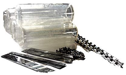 Jehaplast PVC Lamellenvorhang Lagervorhang Stallvorhang Hell - Transparent (1,00 m Breit x 2,75 m Hoch)