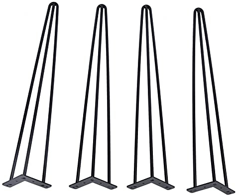 Ejoyous 4 x Tischbeine aus Haarnadel, DIY Tischmöbel aus Metall, Möbelbeine für Nachttisch, Beistelltisch, Büro, Heimwerken (71 cm)