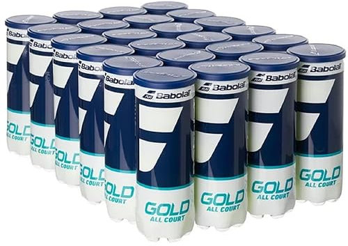 Babolat Gold All Court Tennisbälle, 24 Dosen | 72 Bälle (3 Bälle/Dose)