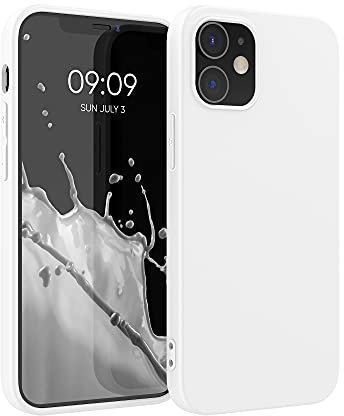 kwmobile Hülle kompatibel mit Apple iPhone 12 / iPhone 12 Pro Hülle - weiches TPU Silikon Case - Cover geeignet für kabelloses Laden - Weiß matt
