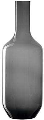 Leonardo Milano, Blumenvase aus grau gefärbtem Glas, handgefertigte Glasvase in modernem Design, Höhe: 39 cm, 041745