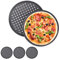 Relaxdays Teglie per Pizza, Set da 5, Rotonda, Forata, Antiaderente, per Crostate, Acciaio Padella, ∅ 29,5 cm, Antracite