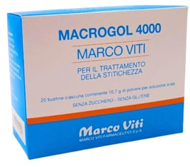 Marco Viti Macrogol 4000 Dispositivo Medico per la Stitichezza, 20 bustine