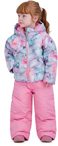 Rothschild Girls' Ski Jacket and Snowbib Snowsuit Set, Grey, 16