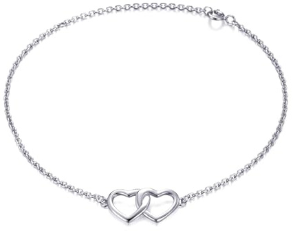 Philip Jones Sterling Silver Heart Link Bracelet