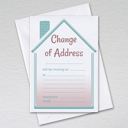 Pack of 20 Change of Address Cards with Envelopes - A6 Non-folded