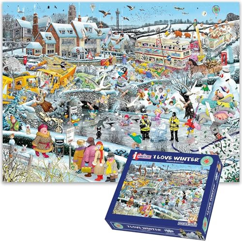 Mike Jupp Jigsaw Puzzles - I Age 3+ Love Winter - 1000 Piece Jigsaw Puzzle For Adults | Made In Britain | 66cm X 50cm