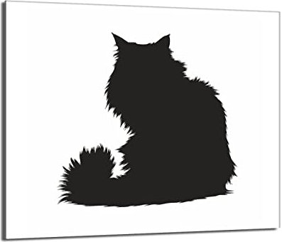 DarHaus Plaque de recouvrement, 60 x 52 cm, en verre, pour cuisinières électrique, à induction, convient comme décoration, protection anti-éclaboussures ou planche à découper, Chat Blanc