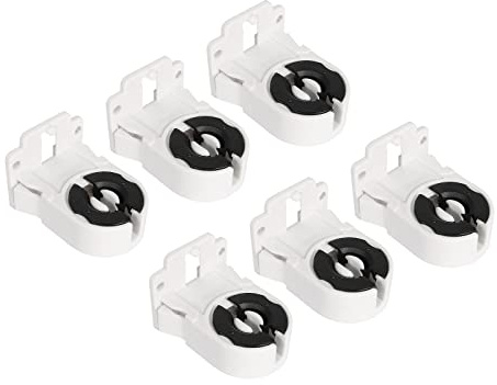 PATIKIL 6-Pack T8 Leuchtstofflampe Halter nicht geschirmt weiß schwarz | Lampensockel G13 Basis, Für LED Leuchtstoffröhre Ersatz