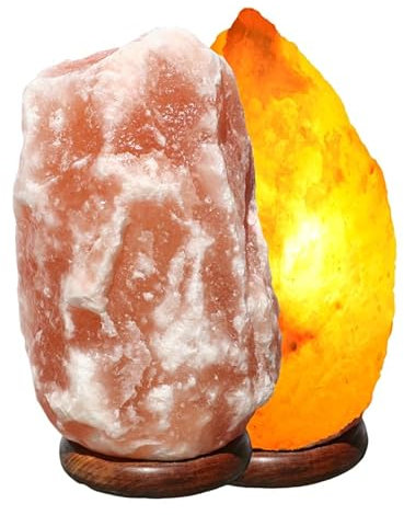 NaturGut Salzlampe 2-3 kg Salz Kristall Stein Salzleuchte Nachtlampe Salzkristalllampe - Natürliche Beleuchtung für entspannte Atmosphäre und verbessertes Raumklima Punjab Pakistan