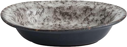 Plato hondo, Platos hondos Cuencos, Tazón grande for servir ensalada de pasta, Platos for servir platos de curry, Platos llanos grandes, Platos hondos-gris-500ml,22x18x5cm ( Color : Light Grey , Size