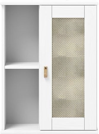 Woodroom Valencia - Hängeschrank Kiefer massiv lackiert 52x70x21 cm Schrank Badezimmerschrank weiß