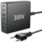 FINIBO Caricatore USB C 300W: Caricatore rapido USB multiplo a 7 porte con 4 USB-C e 3 USB-A, Caricatore USB C multiplo Dual-PD PPS Caricatore USB C per MacBook Pro/Air, iPad Pro/Air, Sumsung