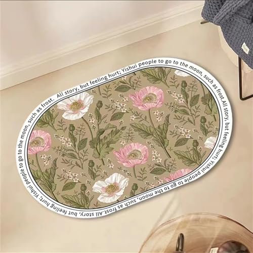 Badezimmerteppich, Badematte, Badematte Stein, Teppich Läufer, Stone Bath Mat, Badteppich Rutschfest Waschbar, Absorbierende Badematte, Duschmatte, Badvorleger, Duschvorleger, Carpet Plant-120x180cm