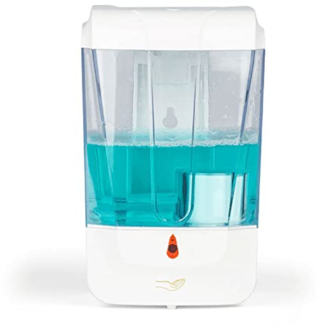 LUNCHS Dispenser Sapone A Parete Automatico, Disinfettante per Le Mani con Sapone Liquido Senza Contatto, Porta Sapone Liquido da 700 Ml per Il Bagno Commerciale
