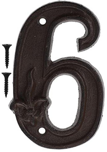 jojofuny Haustürschild Gusseisenmetalldigital Schilder Für Badezimmer Briefkastennummern Metall Vintage-metallschilder Aus Metall Tornummern Metall Zahlenaufkleber Das Schild