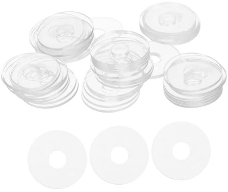 VILLFUL 50 Pezzi Dischi Tondi in Vinile Per Fissaggio Guarnizione Di Ricambio Piccoli Anelli Di Tenuta